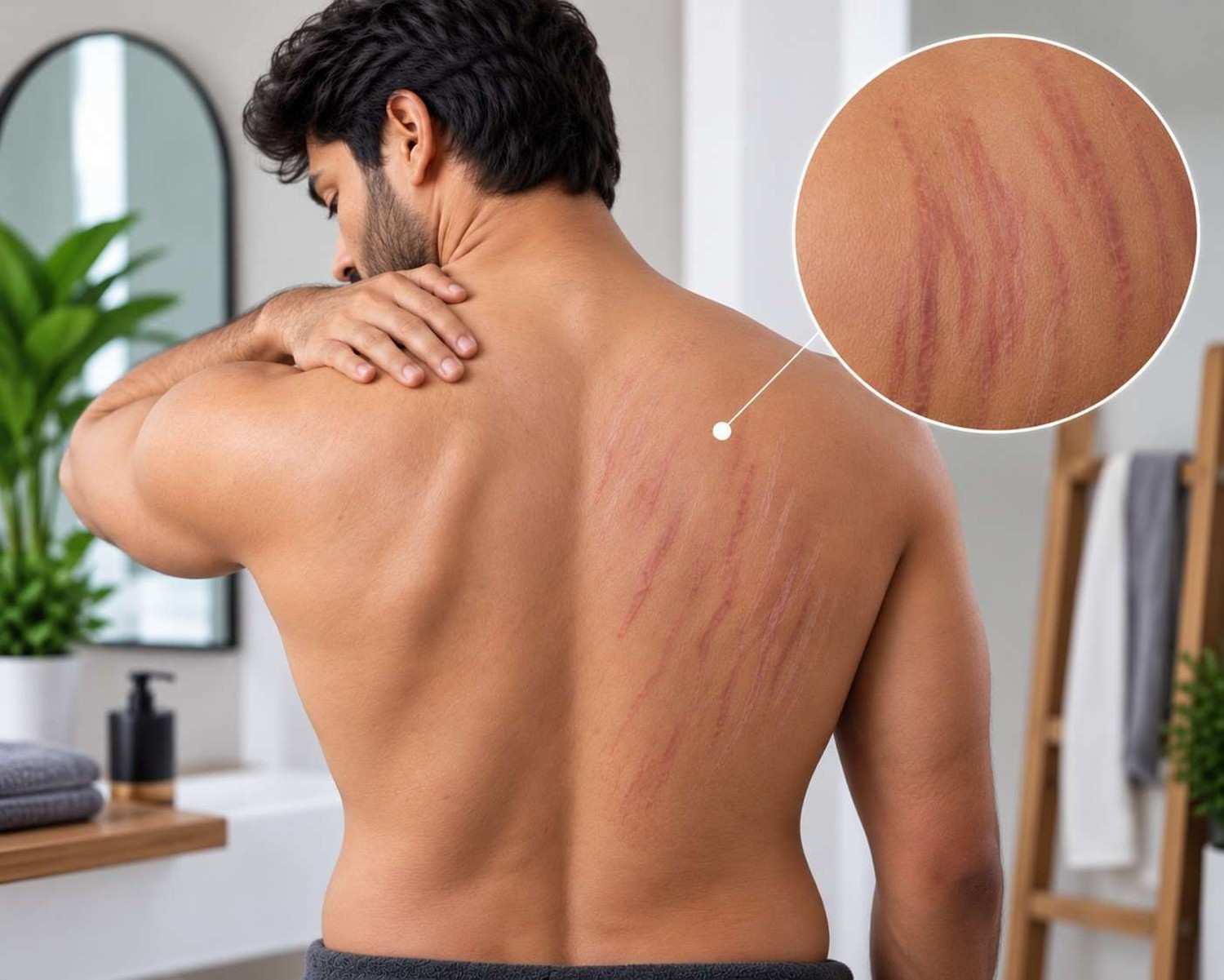 Stretch mark removal treatment process