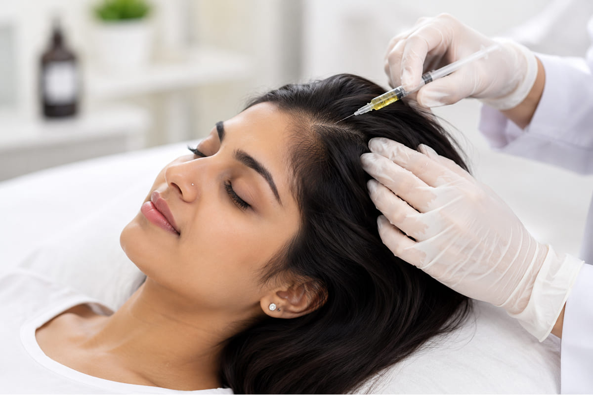 Stem cell therapy for hair loss treatment session in Pune