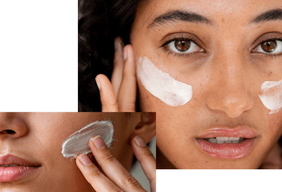 Illustration showing the layers of the skin including the stratum corneum