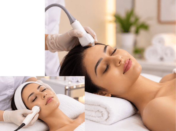 Dermatologist performing a skin tightening treatment session in Pune