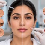 Diagram comparing Botox relaxing a facial muscle with filler adding volume beneath the skin